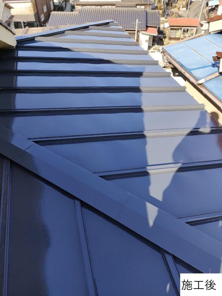 下屋根の施工後です。